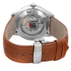 Back View Of Exhibition Back Case And Closed Leather Band Of Tissot T139.807.16.041.00 Watch Unworn Condition