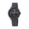 An image of a Wristwatch by Mondaine. This New With Defects item is designed for Men, featuring a Casual style. It has a Quartz movement and an Analog display with a Black dial color. The indices include 12-Hour Dial,Arabic Numerals,Stick Indexes. The band is made of Rubber and the case is made of Stainless Steel. The watch has a Round shape with a case size of 44 mm and a case thickness of 13 mm.