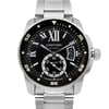 Up Close Front Facing Picture Of Cartier W7100057 Stainless Steel Watch Pre Owned Condition