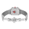 Back View Of Screwback Back Case And Open Stainless Steel Band Of MICHELE MW06P01A1046 Watch Unworn Condition