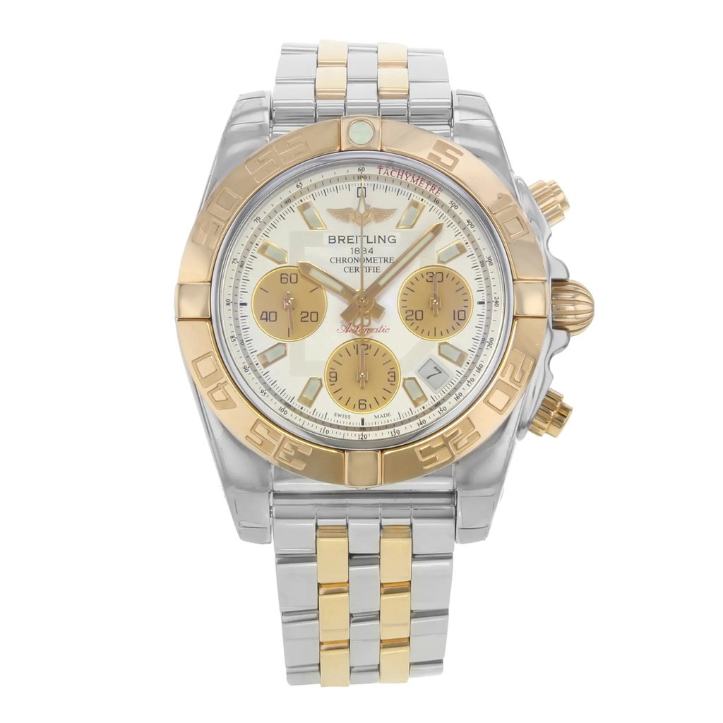 Front Full View Of Breitling CB014012/G713-378C Stainless Steel Watch Pre Owned Condition {Product Condition}