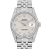 Up Close Front Facing Picture Of Rolex  16234 Stainless Steel Watch Pre Owned Condition