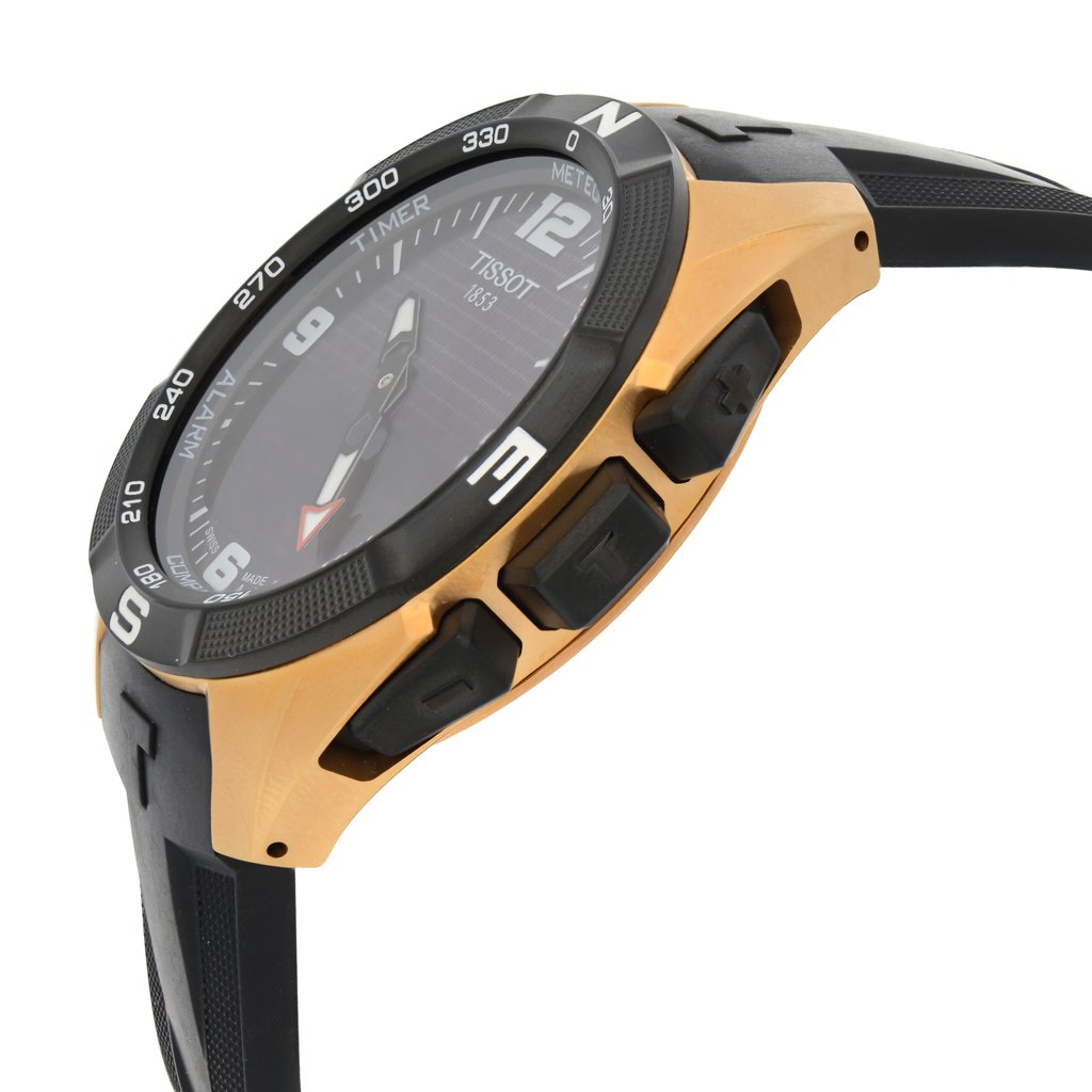 View Of Crown Facing Side Of Tissot T091.420.47.207.00 Titanium Watch New With Defects Condition