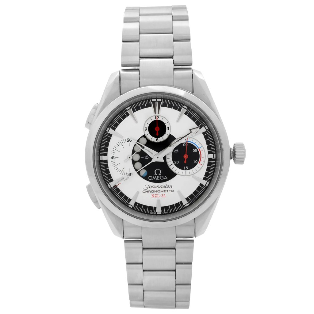 Front Full View Of OMEGA 2513.30.00 Stainless Steel Watch Pre Owned Condition {Product Condition}
