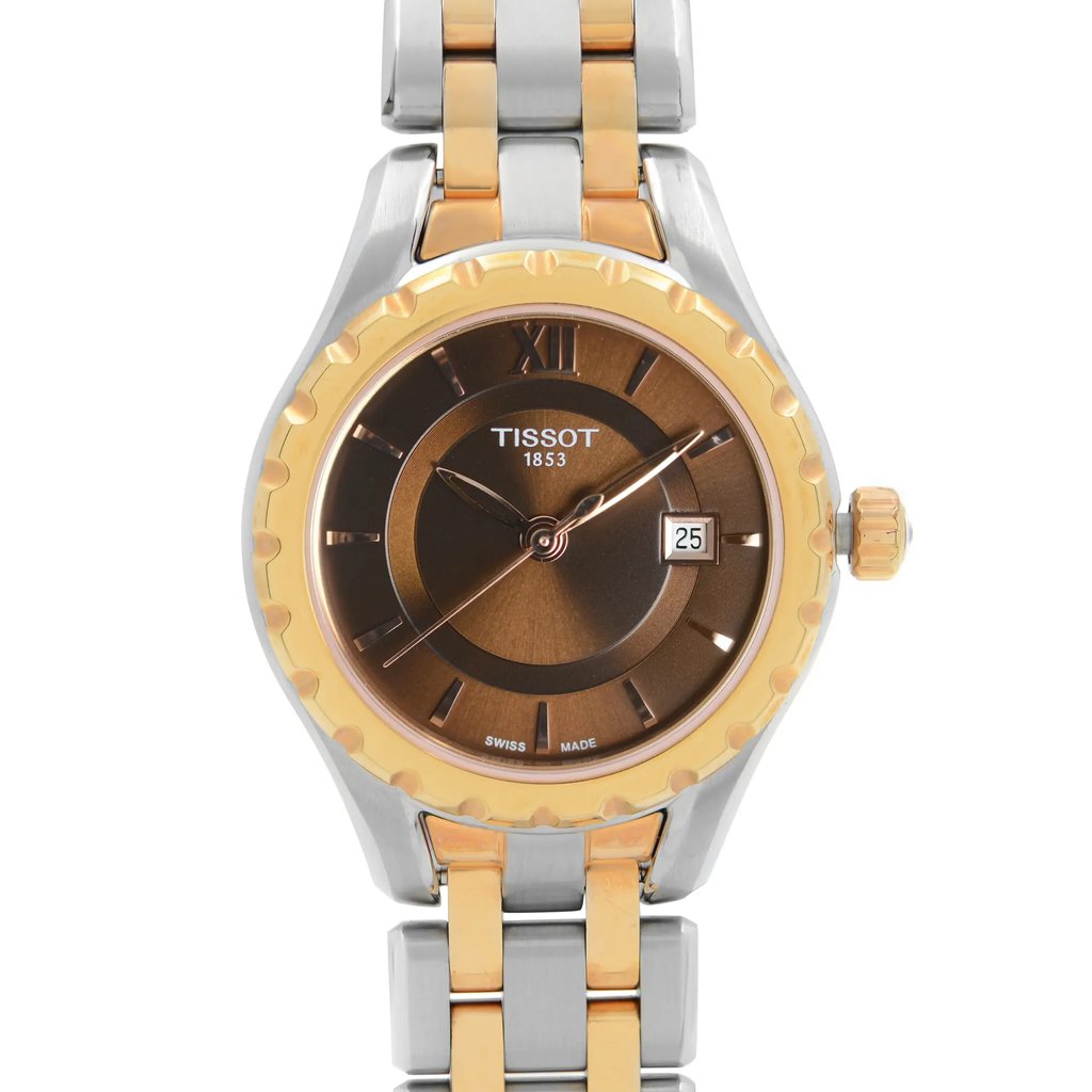 Up Close Front Facing Picture Of Tissot T072.010.22.298.00 Stainless Steel Watch Pre Owned Condition