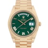 Up Close Front Facing Picture Of Rolex 228238 Yellow Gold Watch Seller Refurbished Condition
