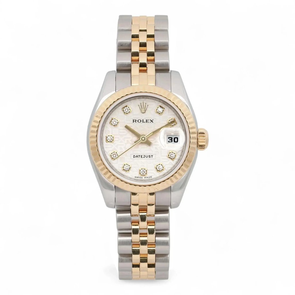 Front Full View Of Rolex 179173 Stainless Steel Watch Pre Owned Condition Good