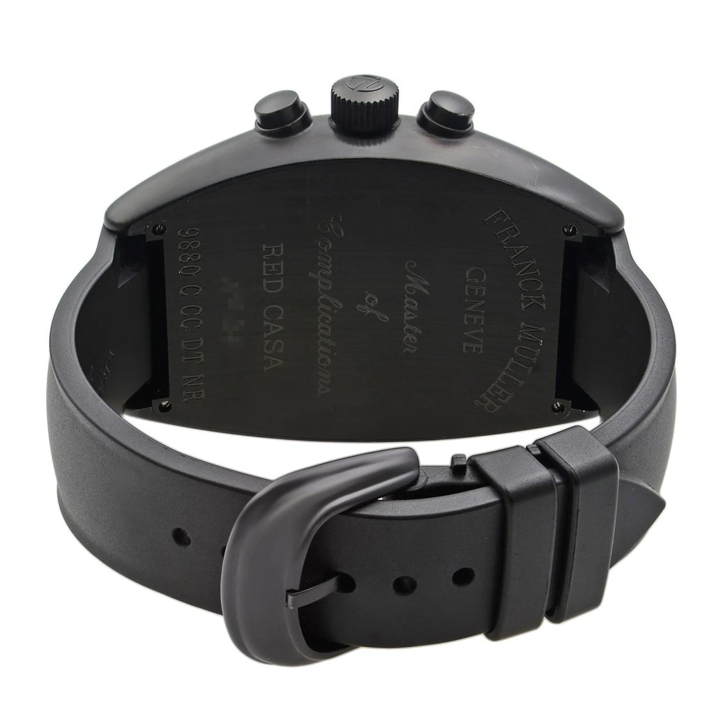 Back View Of Solid Back Case And Closed Stainless Steel Band Of Franck Muller 9880 C CC DT NR Watch Pre Owned Condition