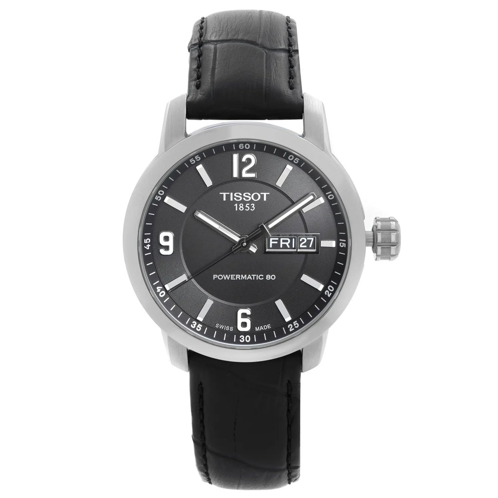 Front Full View Of Tissot T055.430.16.057.00 Stainless Steel Watch Pre Owned Condition {Product Condition}