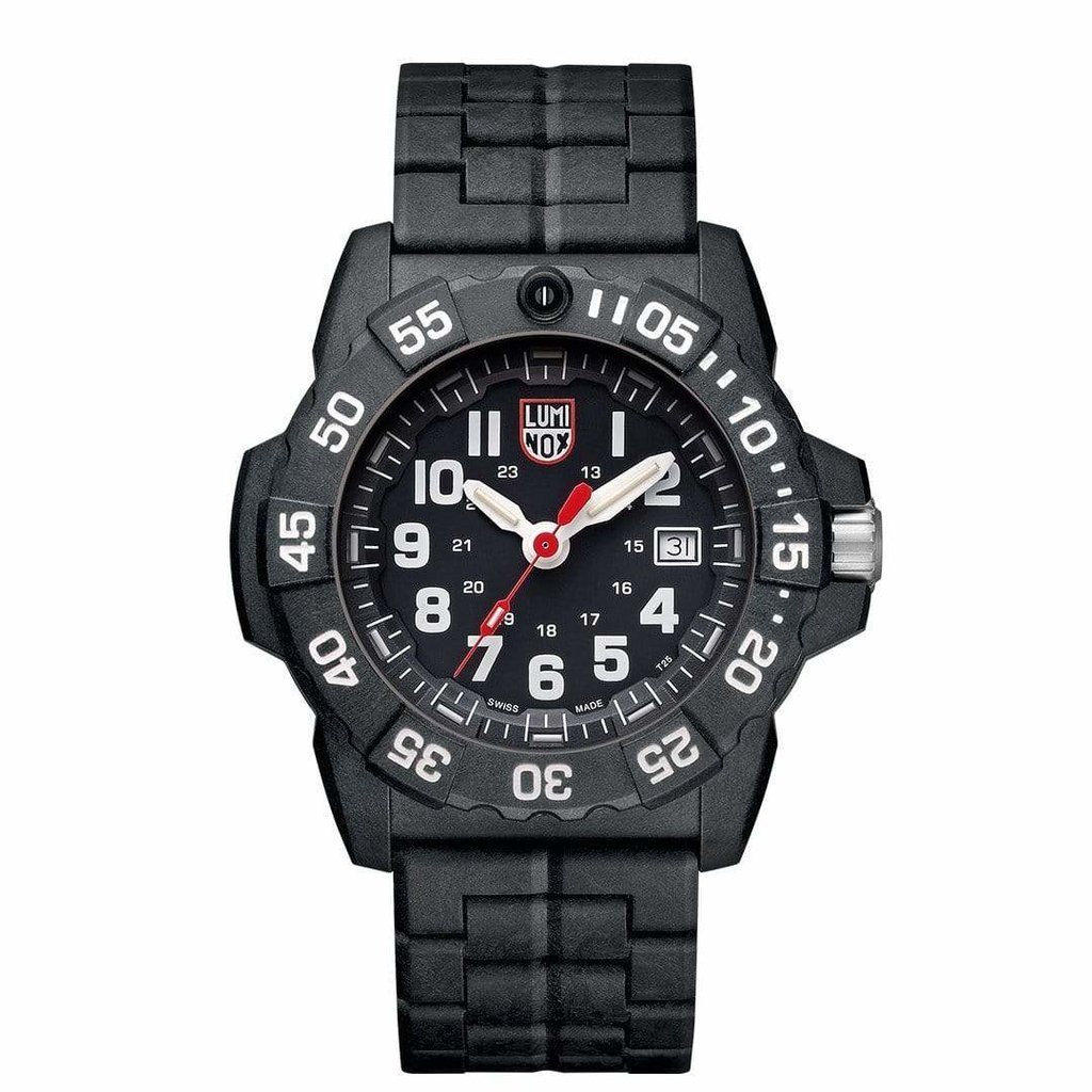 Front Full View Of Luminox 3502..L Carbon Fiber Watch Display Model Condition Excellent