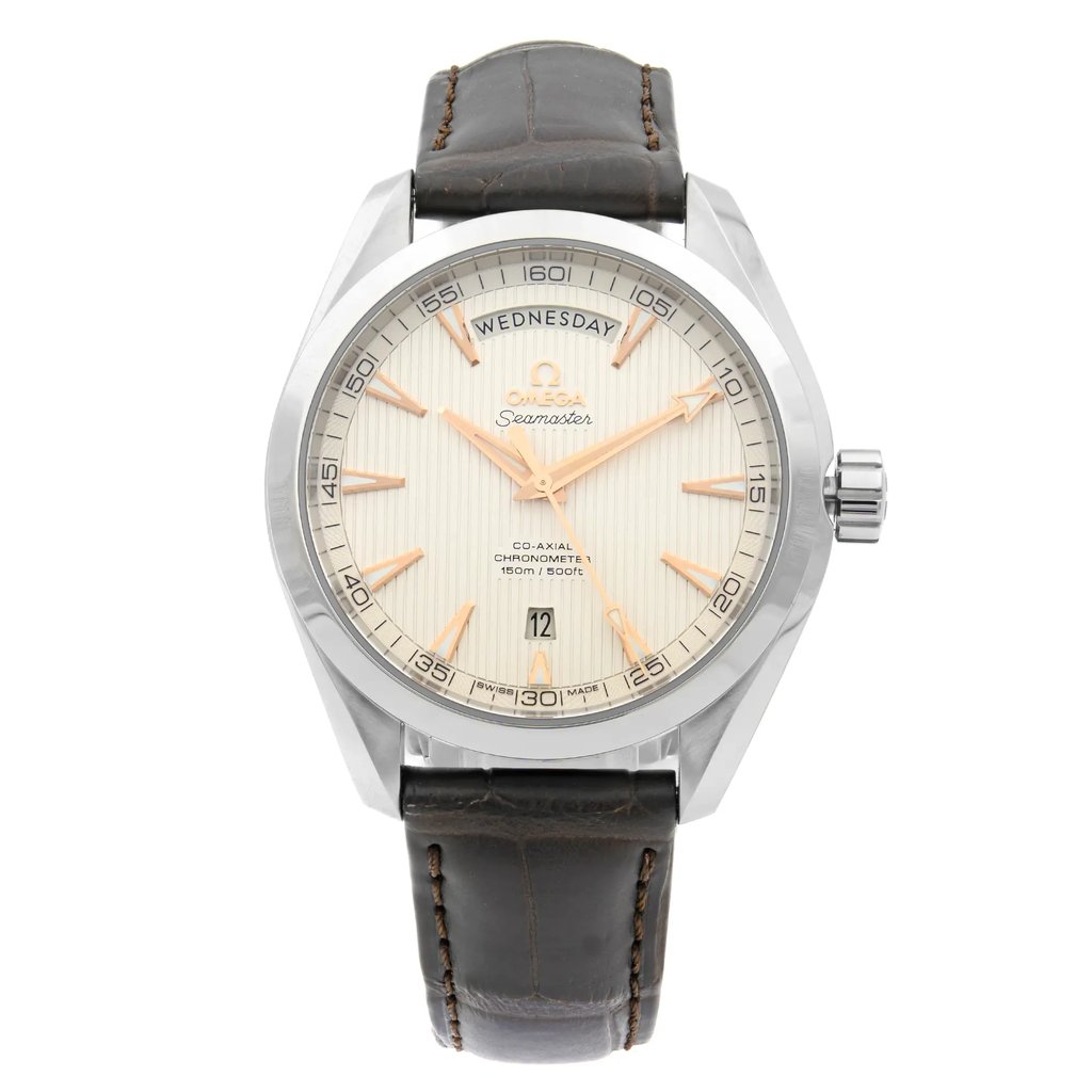 Front Full View Of OMEGA 231.13.42.22.02.001 Stainless Steel Watch Unworn Condition {Product Condition}