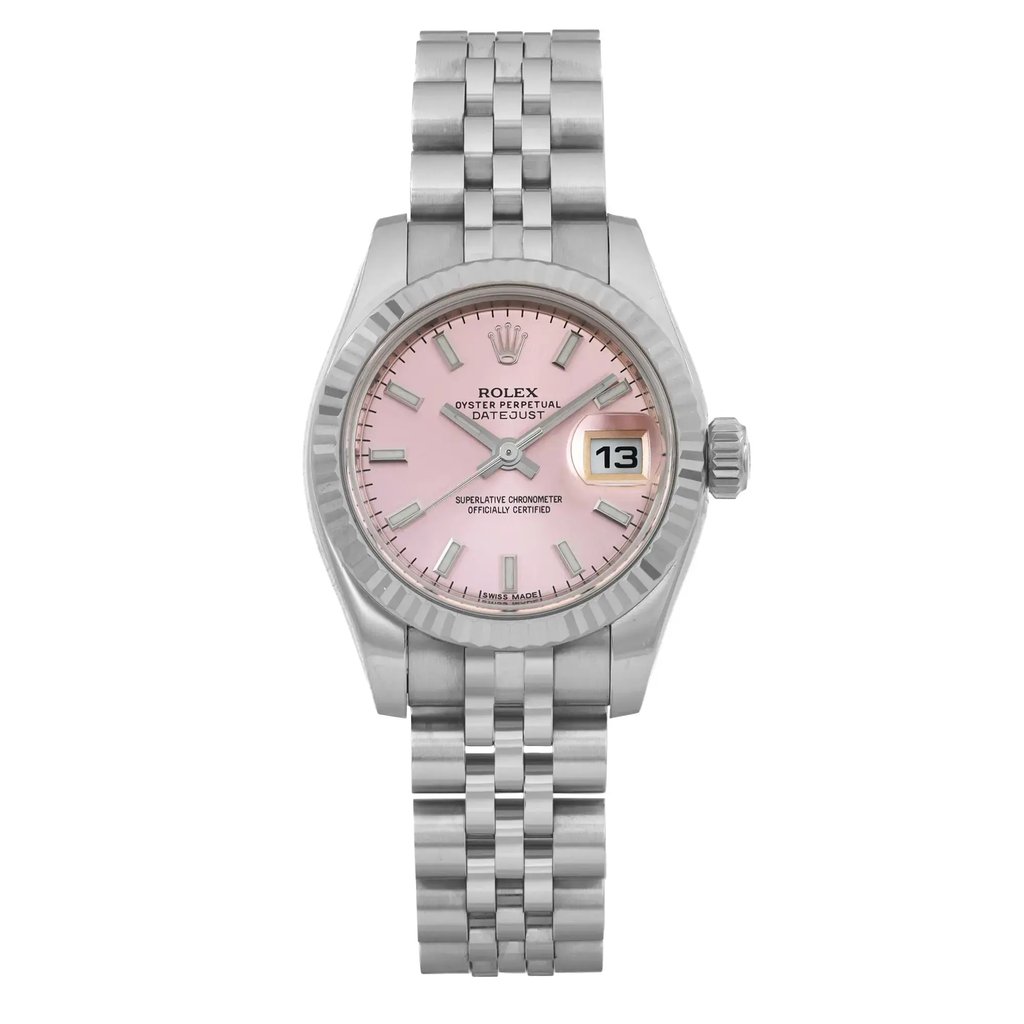 Front Full View Of Rolex 179174 Stainless Steel Watch Pre Owned Condition Excellent