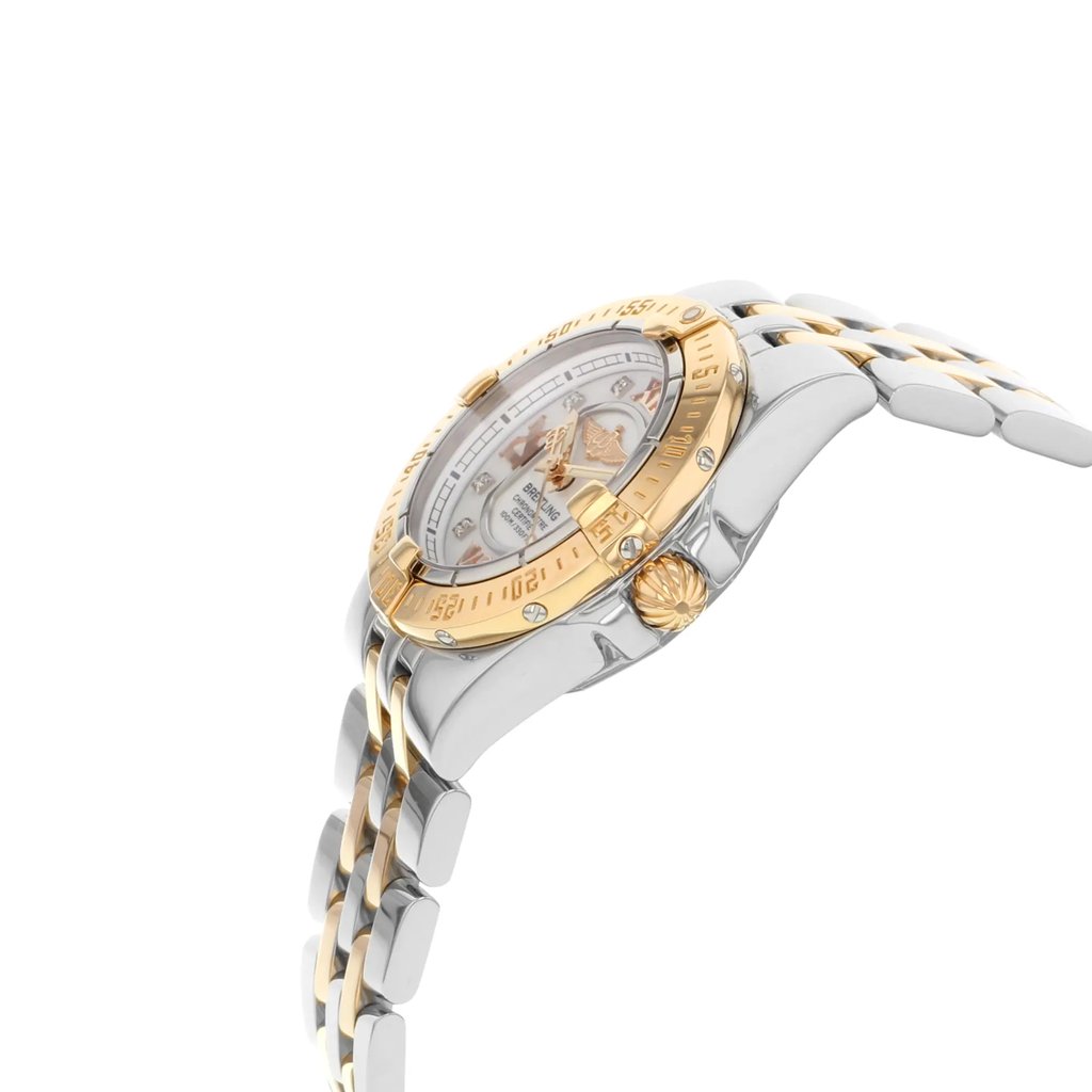 View Of Crown Facing Side Of Breitling C7134012/G663 Stainless Steel Watch Pre Owned Condition