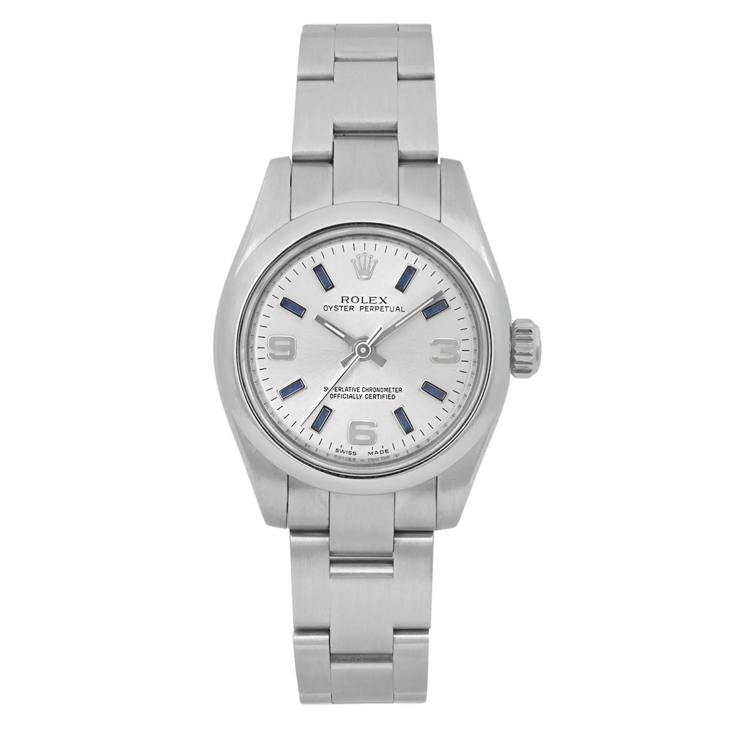 Front Full View Of Rolex 176200 Stainless Steel Watch Pre Owned Condition Good
