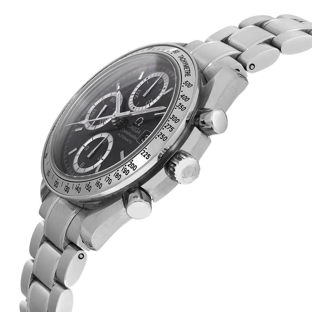 View Of Crown Facing Side Of OMEGA 3513.56.00 Stainless Steel Watch Pre Owned Condition