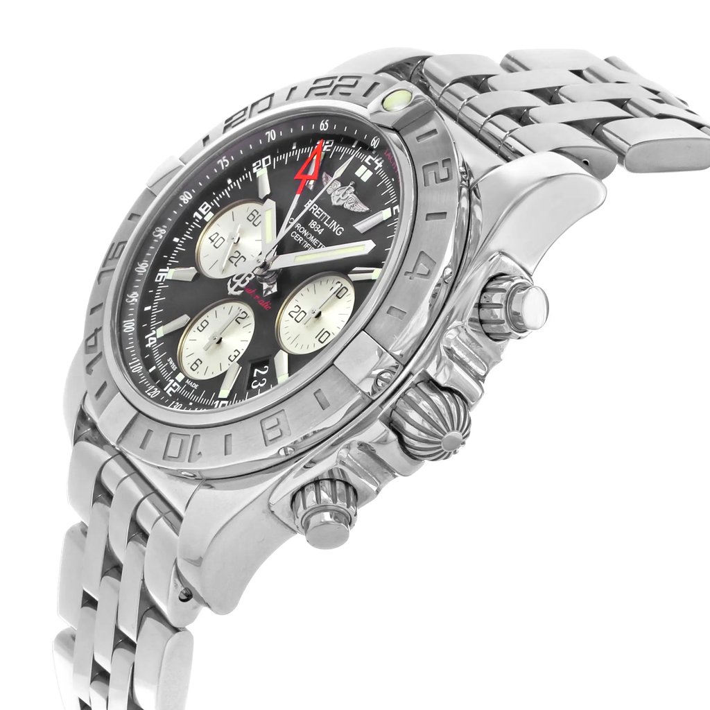 View Of Crown Facing Side Of Breitling AB042011/BB56-375A Stainless Steel Watch Unworn Condition