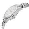 An image of a Wristwatch by Oris. This Pre Owned item is designed for Men, featuring a Dress/Formal style. It has a Mechanical (Automatic) movement and an Analog display with a Silver dial color. The indices include 12-Hour Dial,Multi Dial,Sticks. The band is made of Stainless Steel and the case is made of Stainless Steel. The watch has a Round shape with a case size of 40 mm and a case thickness of 11 mm.