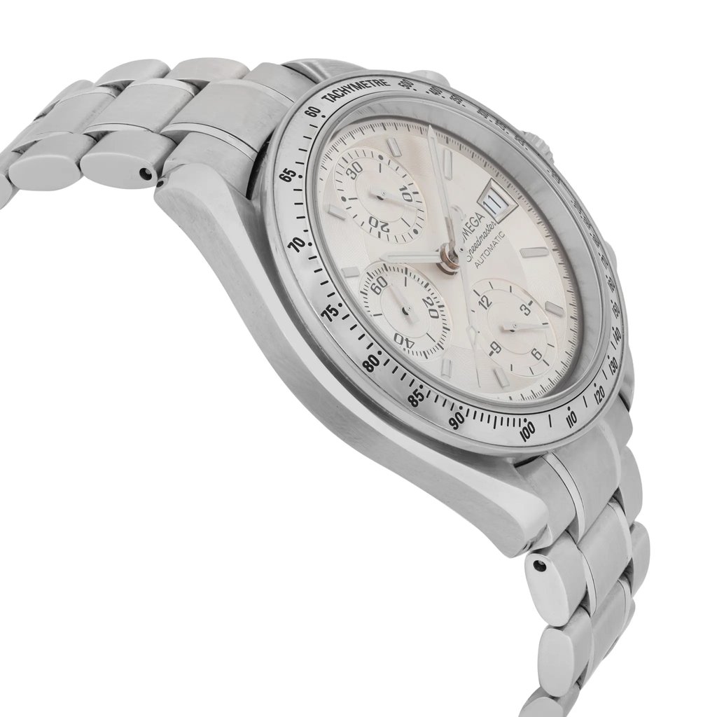 View Of Opposite Crown Facing Side Of OMEGA 3513.30.00 Stainless Steel Watch Pre Owned Condition