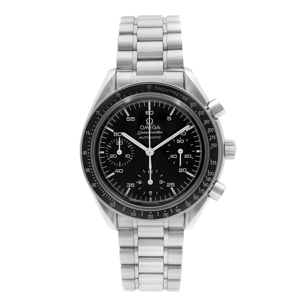 Front Full View Of OMEGA 3510.50.00 Stainless Steel Watch Pre Owned Condition {Product Condition}