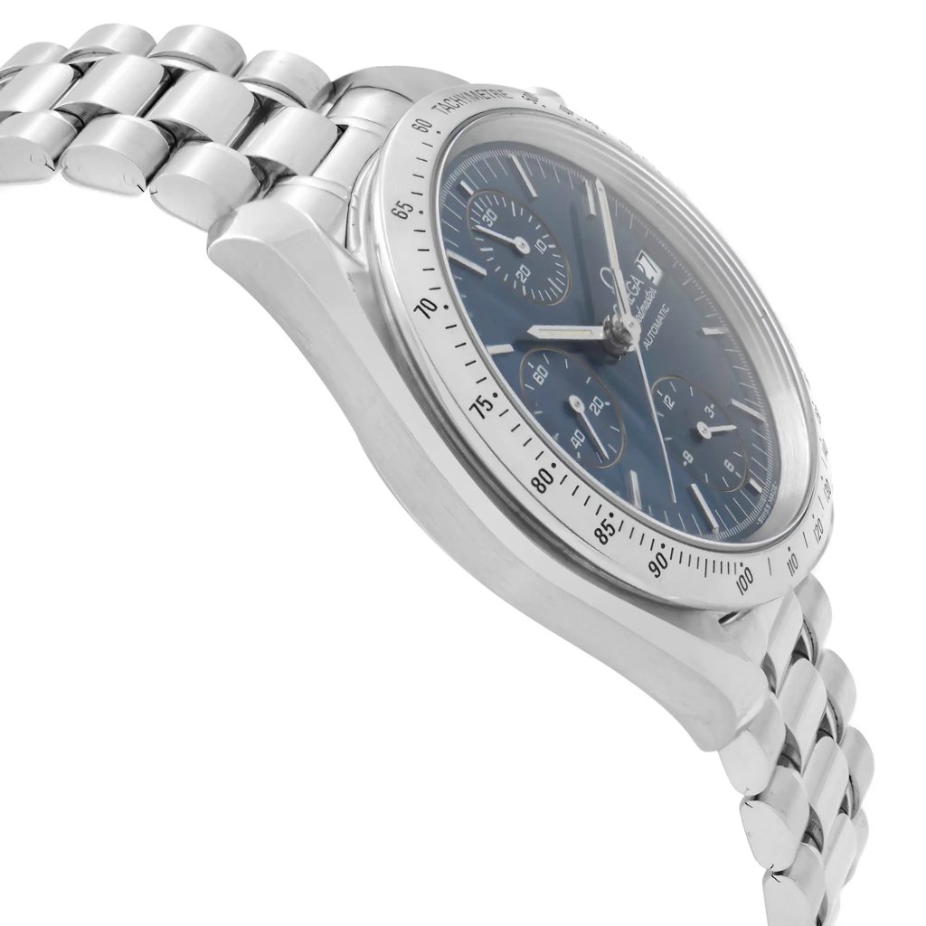 View Of Opposite Crown Facing Side Of OMEGA 3511.80.00 Stainless Steel Watch Pre Owned Condition