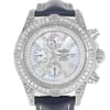 Up Close Front Facing Picture Of Breitling A13370 Stainless Steel Watch Pre Owned Condition