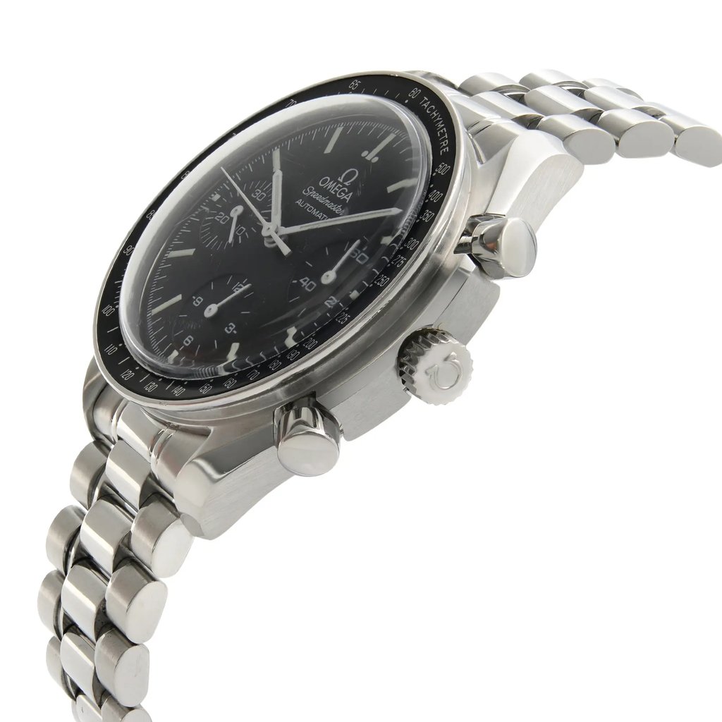 View Of Crown Facing Side Of OMEGA 3539.50.00 Stainless Steel Watch Pre Owned Condition