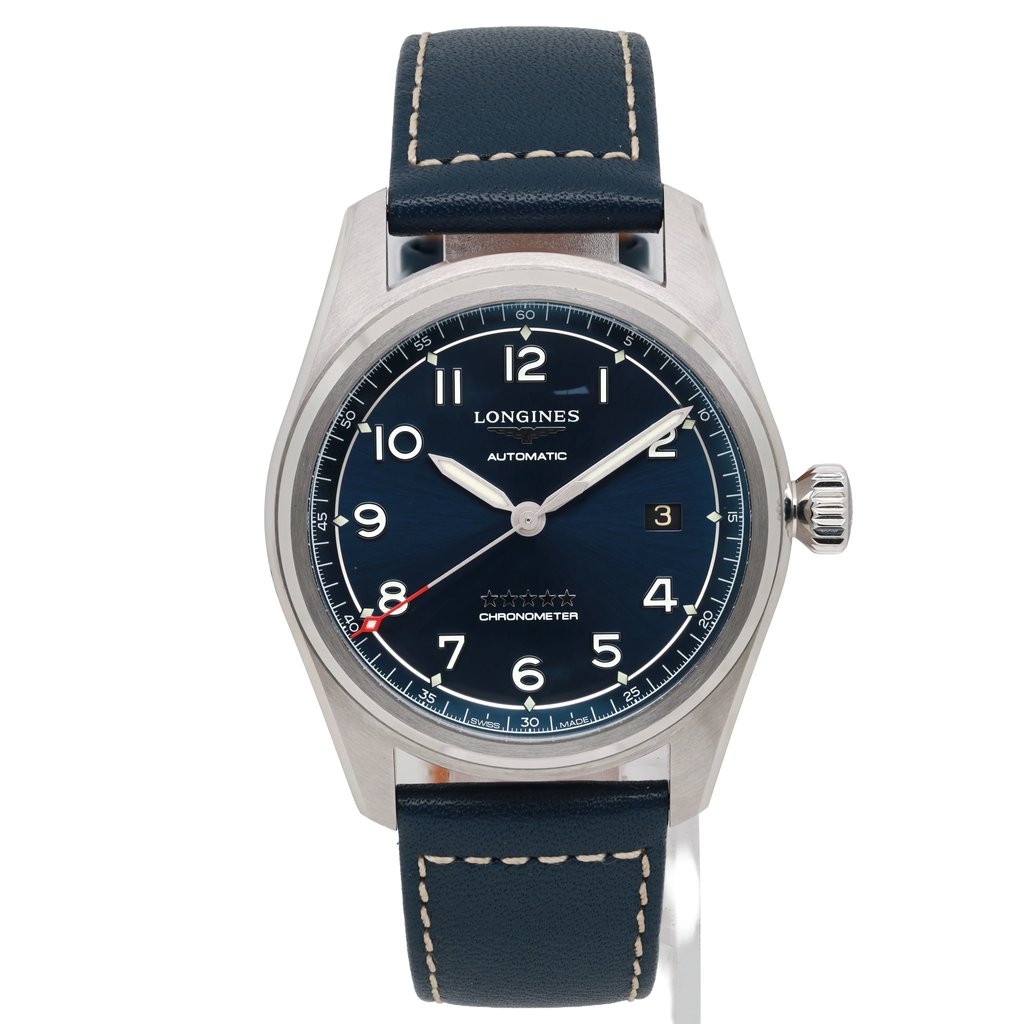 Front Full View Of Longines L3.810.4.93.0 Stainless Steel Watch Unworn Condition Excellent