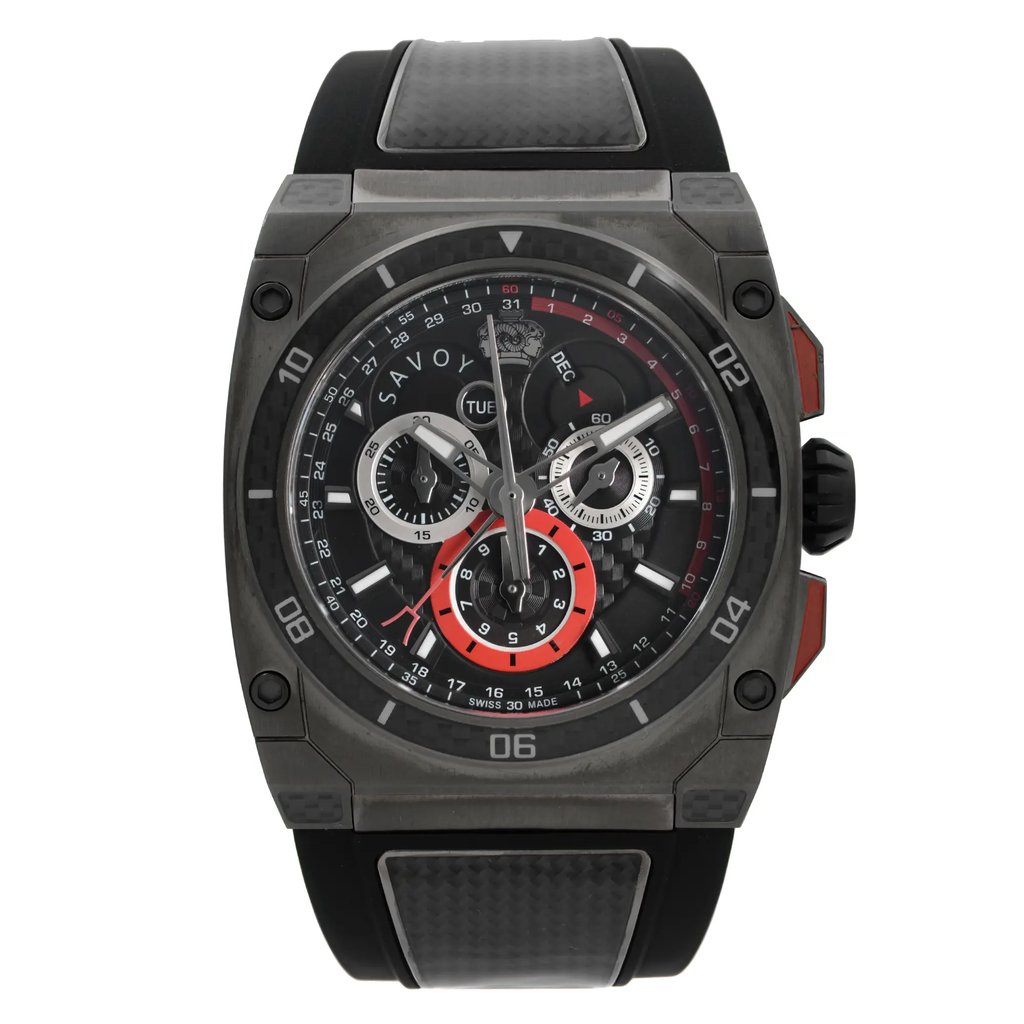 Front Full View Of Savoy D7204D.02D.RB12 Stainless Steel Watch New With Defects Condition {Product Condition}