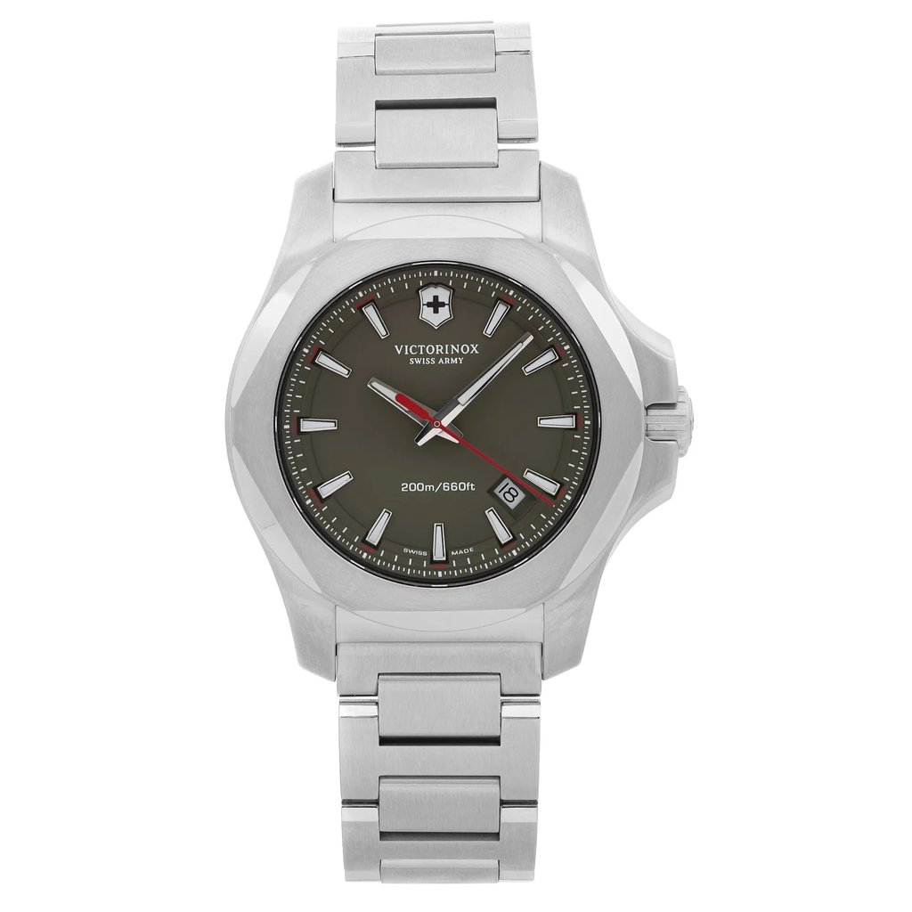Front Full View Of Victorinox 241725.1 Stainless Steel Watch Unworn Condition Excellent