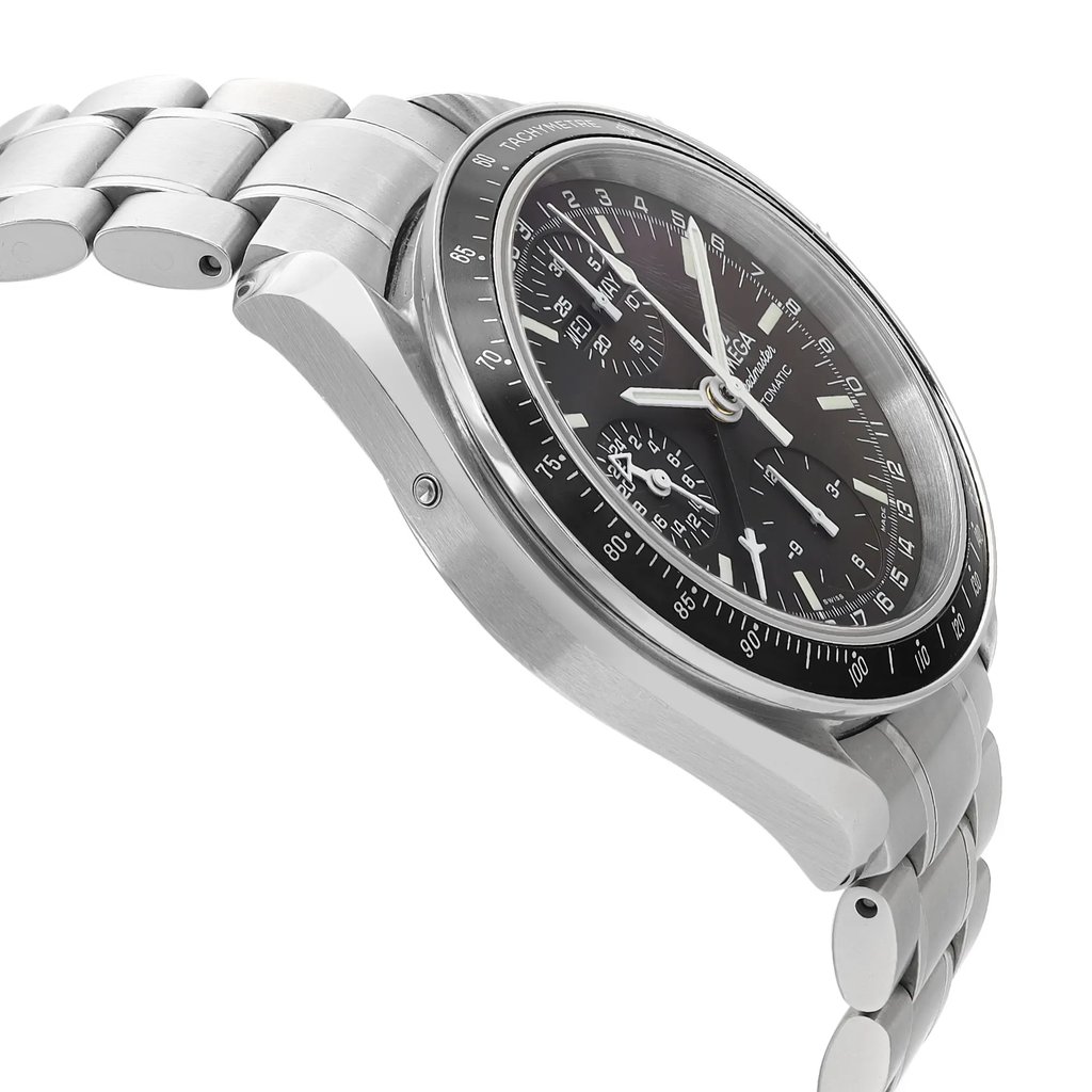 View Of Opposite Crown Facing Side Of OMEGA 3520.50.00 Stainless Steel Watch Pre Owned Condition