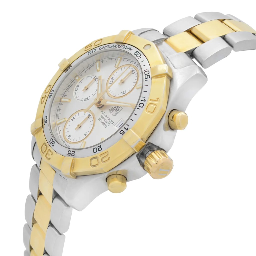 View Of Crown Facing Side Of TAG Heuer CAF2120.BB0816 Stainless Steel Watch Pre Owned Condition