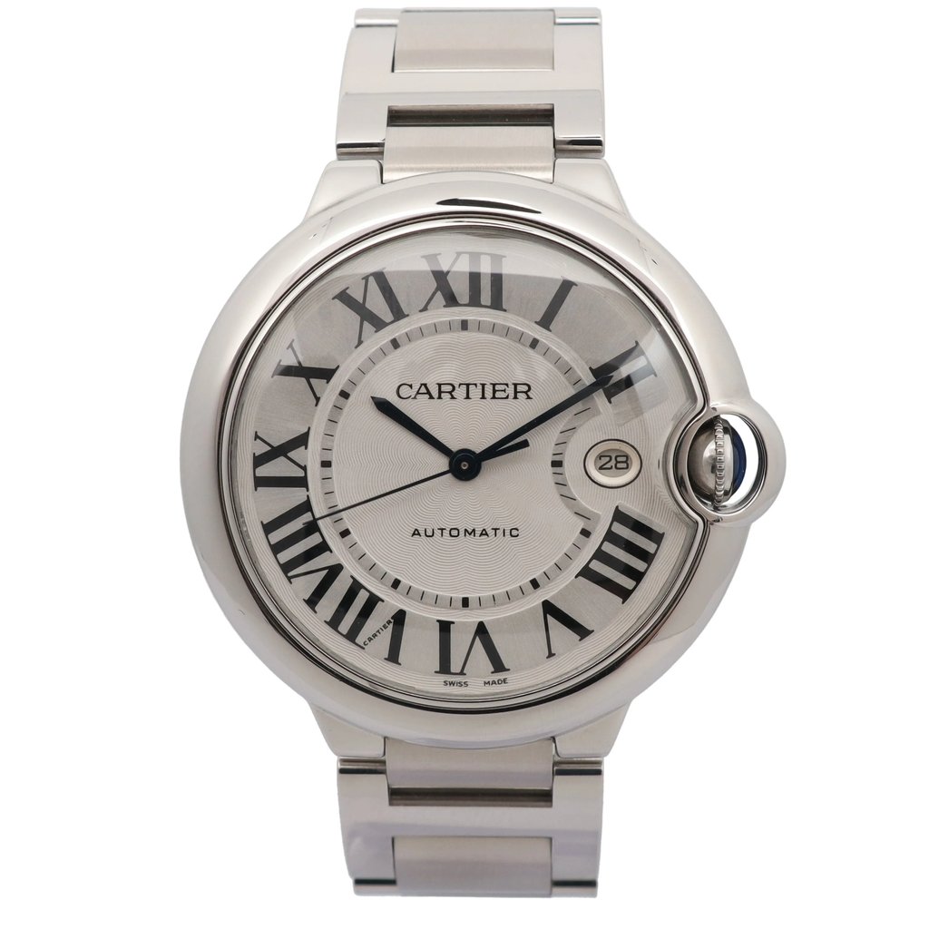 Front Full View Of Cartier WSBB0049 Stainless Steel Watch Pre Owned Condition {Product Condition}