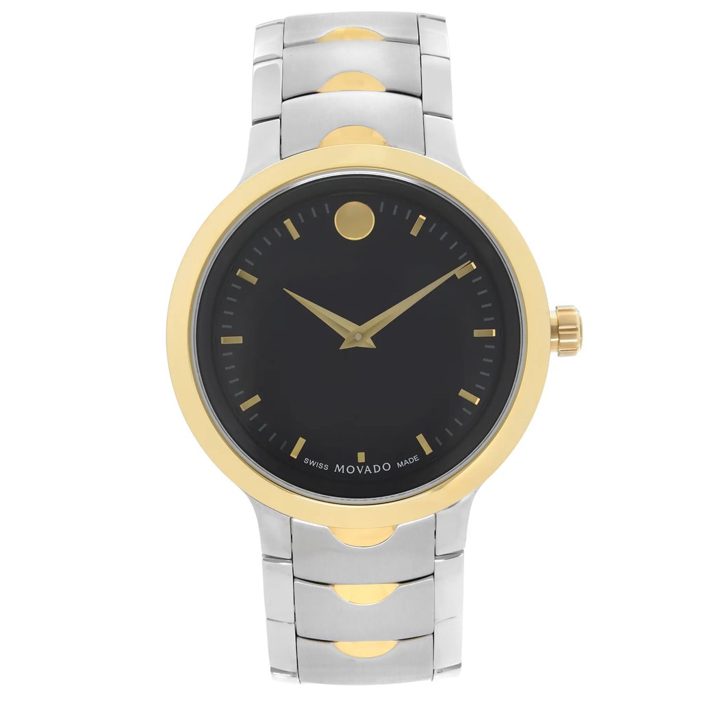Front Full View Of Movado 0607043 Stainless Steel Watch New With Defects Condition Good
