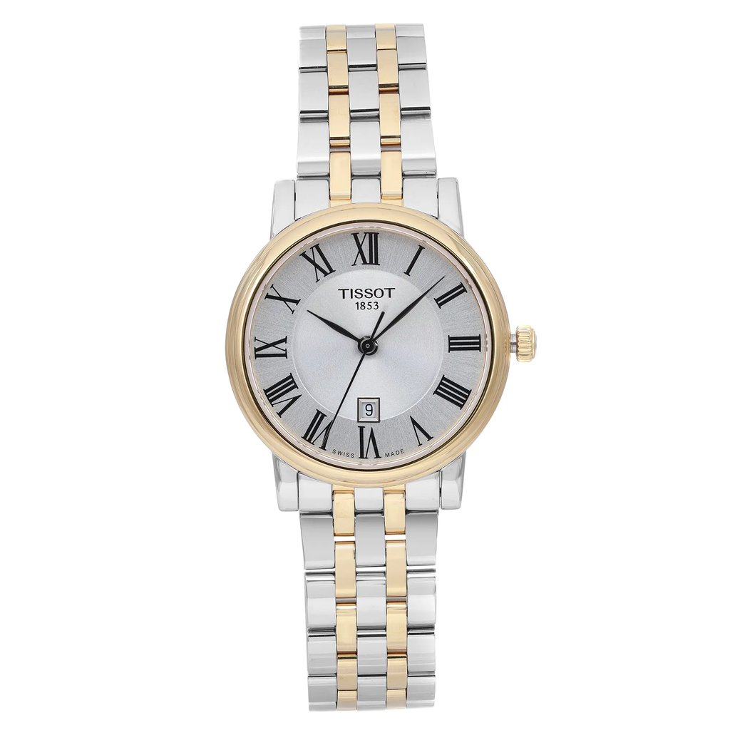 Front Full View Of Tissot T122.210.11.033.00 Stainless Steel Watch Pre Owned Condition Excellent