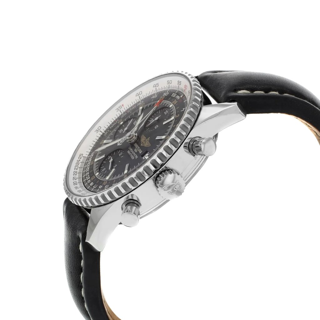 View Of Crown Facing Side Of Breitling A2432212/B726 Stainless Steel Watch Pre Owned Condition
