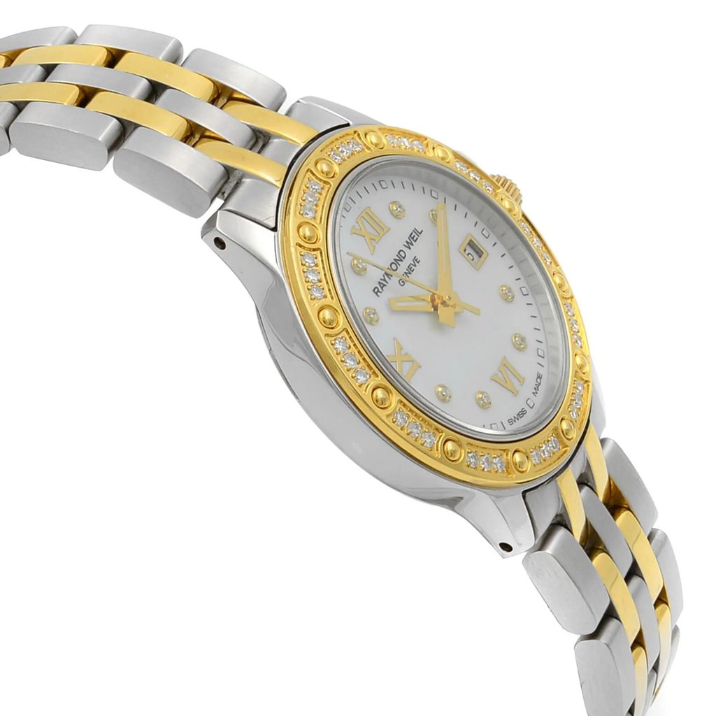 View Of Opposite Crown Facing Side Of RAYMOND WEIL 5399-SPS-00995 Stainless Steel Watch Pre Owned Condition