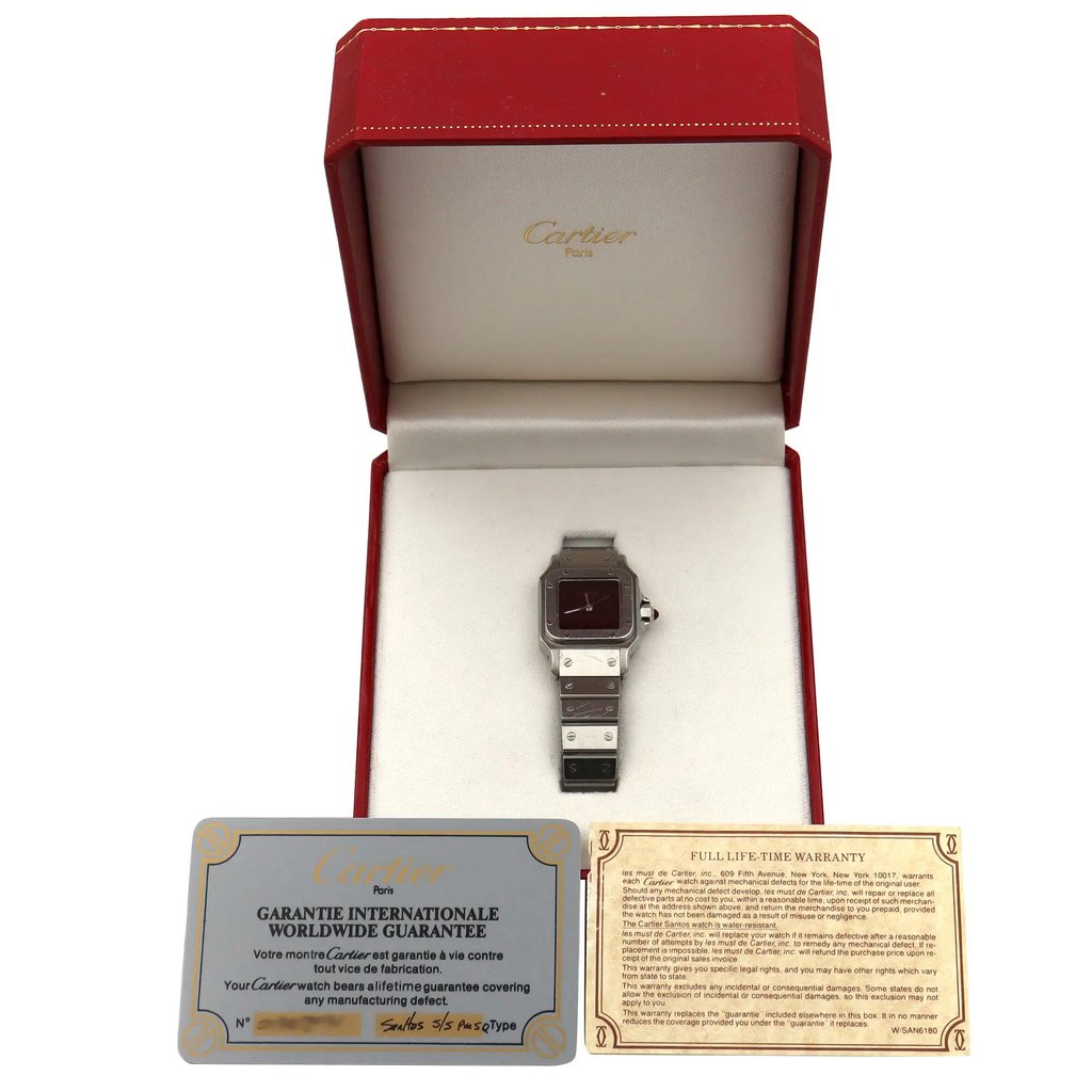  Full View Box, Documents and Cartier 901 With Watch In The Image 