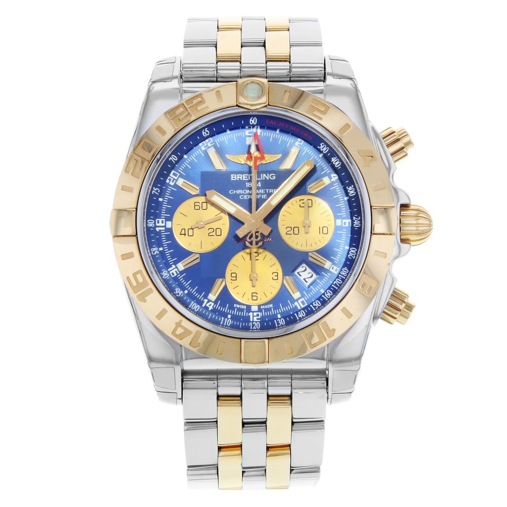 Front Full View Of Breitling CB042012/C858-375C Stainless Steel Watch Display Model Condition {Product Condition}