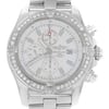 Up Close Front Facing Picture Of Breitling A1337011/A660-135A Stainless Steel Watch Display Model Condition