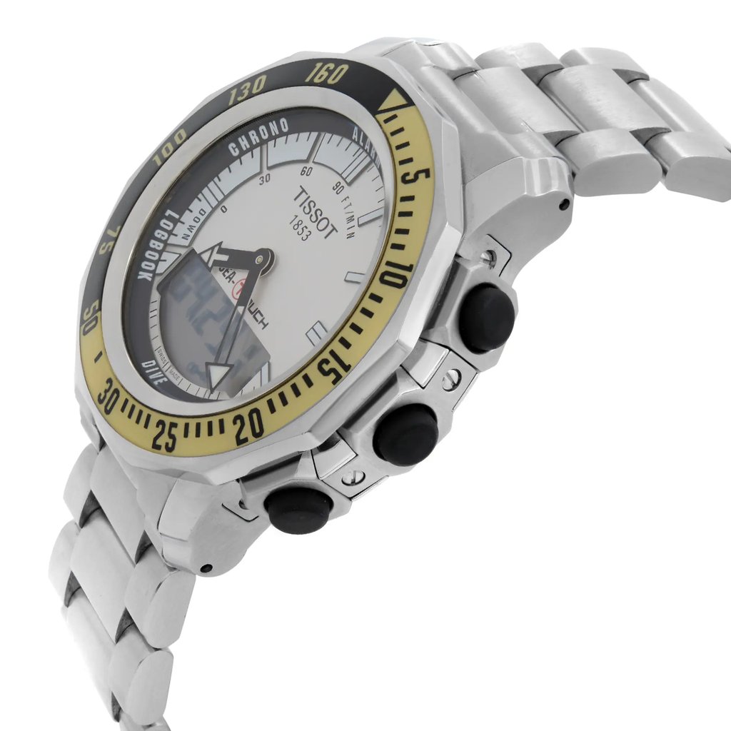 View Of Crown Facing Side Of Tissot T026.420.11.031.01 Stainless Steel Watch Pre Owned Condition