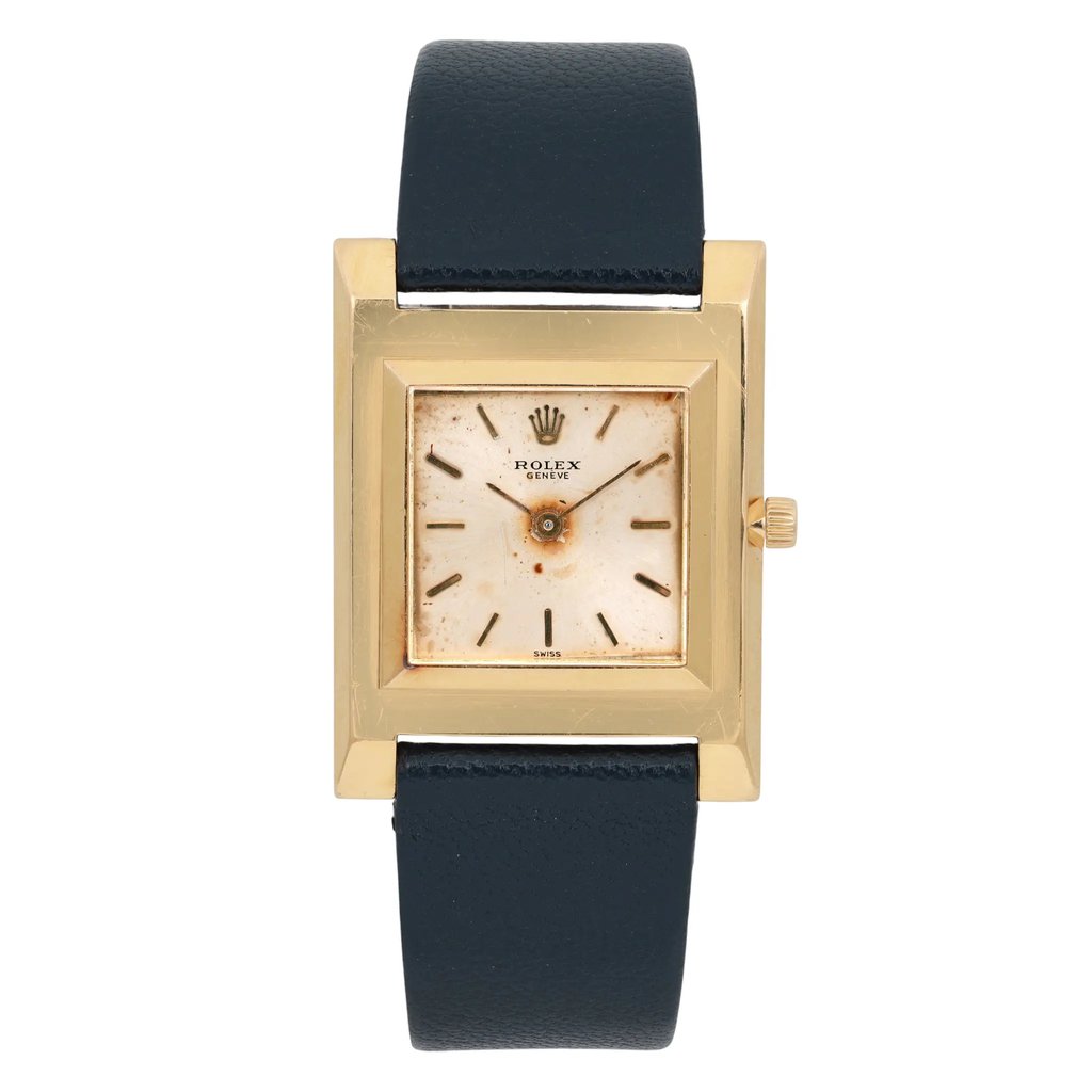 Front Full View Of Rolex 9578 Yellow Gold Watch Pre Owned Condition Fair