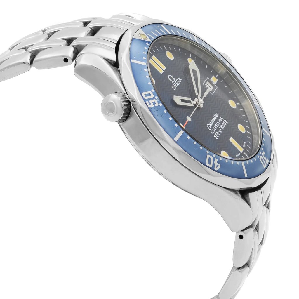 View Of Opposite Crown Facing Side Of OMEGA 2541.80.00 Stainless Steel Watch Pre Owned Condition