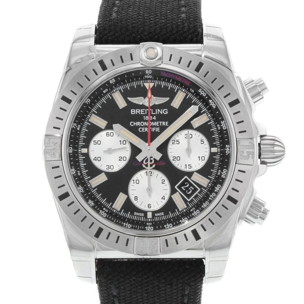 Up Close Front Facing Picture Of Breitling AB01154G/BD13-1FD Stainless Steel Watch Unworn Condition