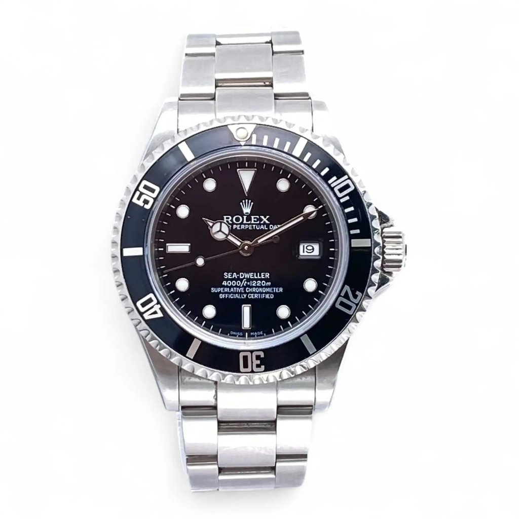 Front Full View Of Rolex 16600 Stainless Steel Watch Pre Owned Condition Good
