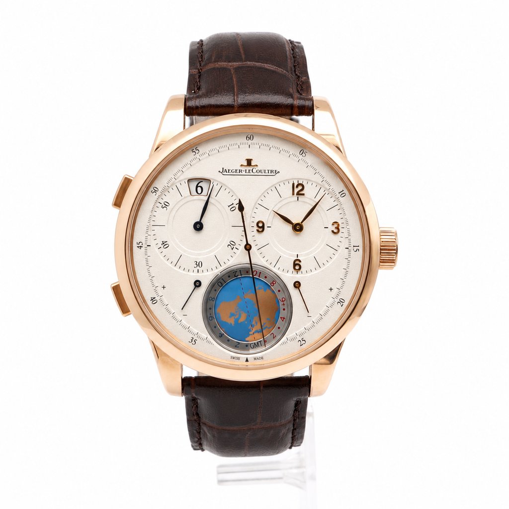Front Full View Of Jaeger-LeCoultre Q6062520 Rose Gold Watch Pre Owned Condition {Product Condition}