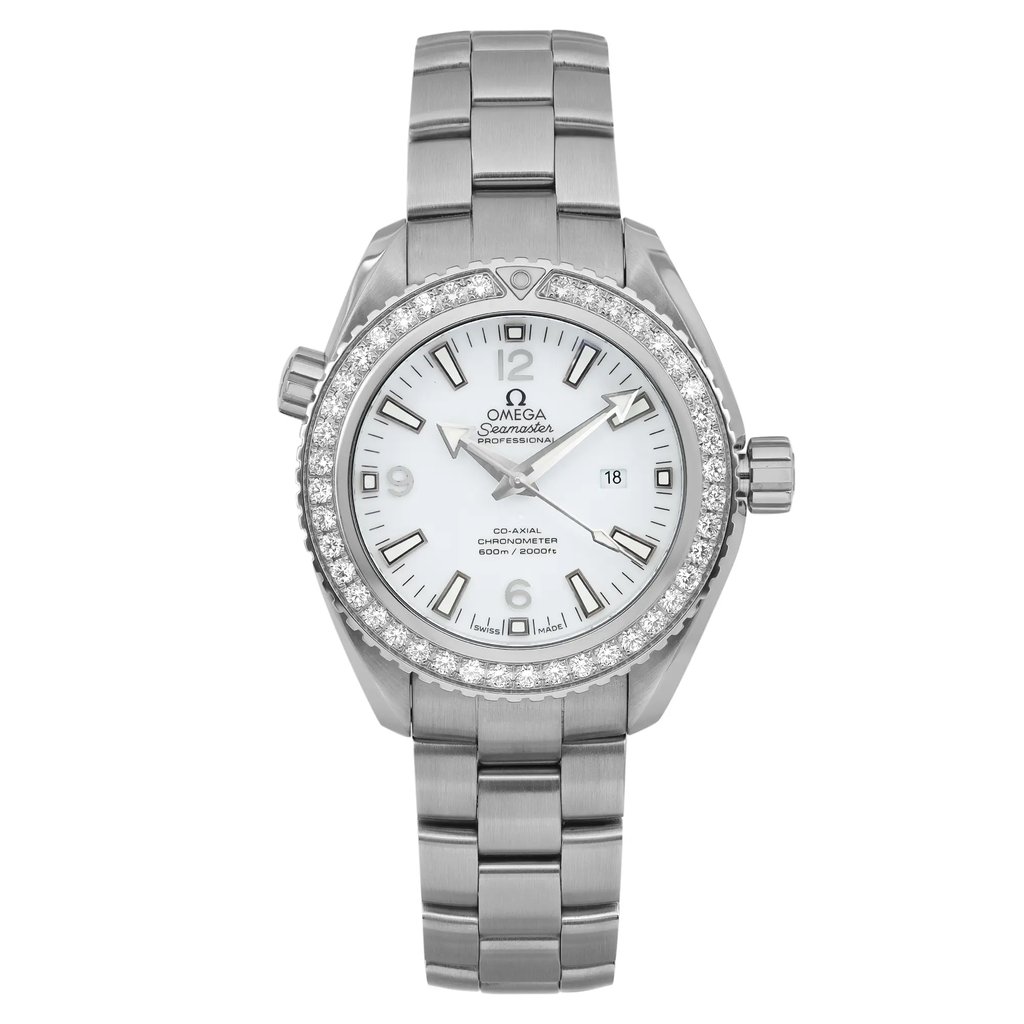 Front Full View Of OMEGA 232.15.38.20.04.001 Stainless Steel Watch Display Model Condition Excellent