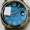 Up Close Front Facing Picture Of Panerai PAM00120 Stainless Steel Watch Pre Owned Condition