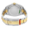 Back View Of {Caseback} Back Case And Closed Stainless and Solid Gold Band Of Rolex 326933 Watch Unworn Condition