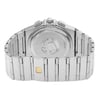 Back View Of Solid Back Case And Closed Stainless Steel Band Of OMEGA 154.23.00 Watch Pre Owned Condition
