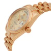 View Of Crown Facing Side Of Rolex 118235 Rose Gold Watch Pre Owned Condition